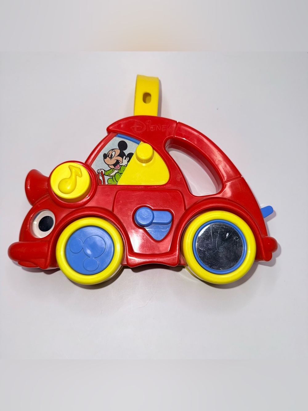 Vintage Disney Baby Mickey Mouse and Pluto Activity Crib Toy Car